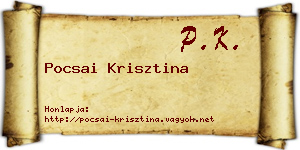 Pocsai Krisztina névjegykártya